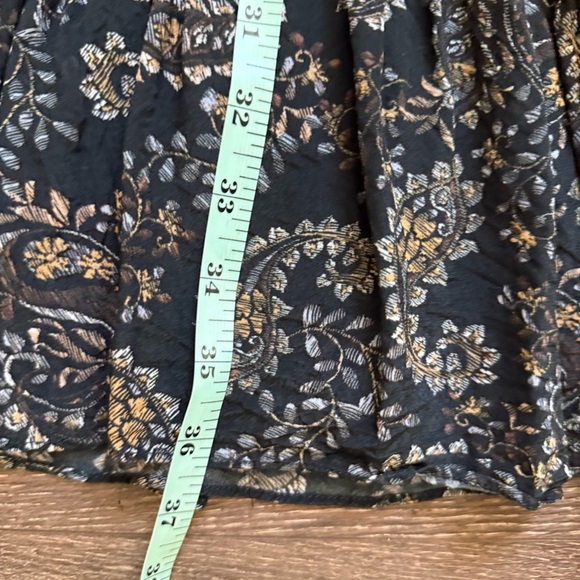 NICHOLAS Paisley Elsie Dress Black Floral Ruffle Short Mini Dress Large 12 1861 - Picture 10 of 11